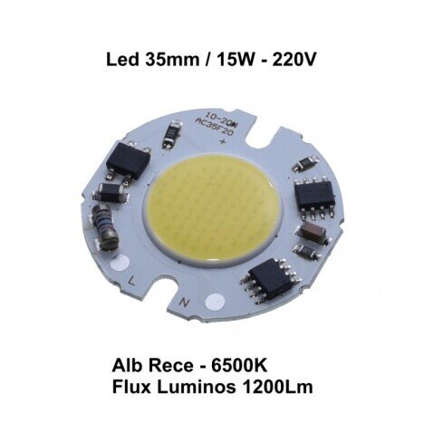 LED COB 35MM , PUTERE 15W - 220V